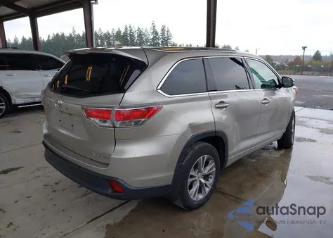 2015 Toyota Highlander Xle V6 из США, поврежденный, VIN 5TDJKRFH4FS150828
